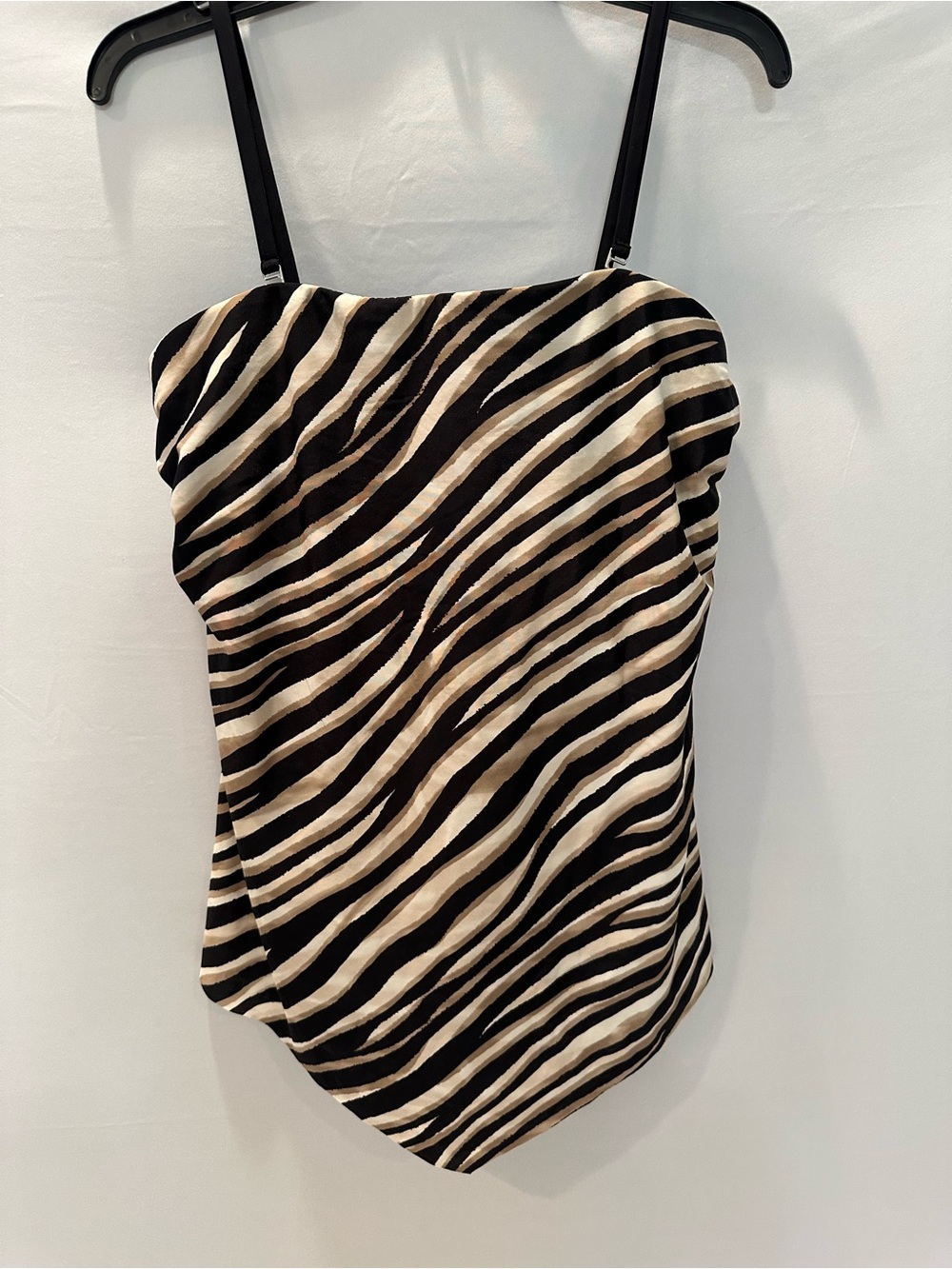 Miraclesuit Zebra-Print Swimwear Black & Cream